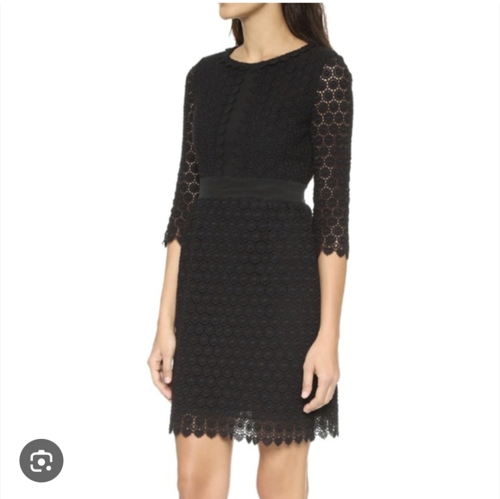 Diane Von Furstenberg Black Nolly Dress